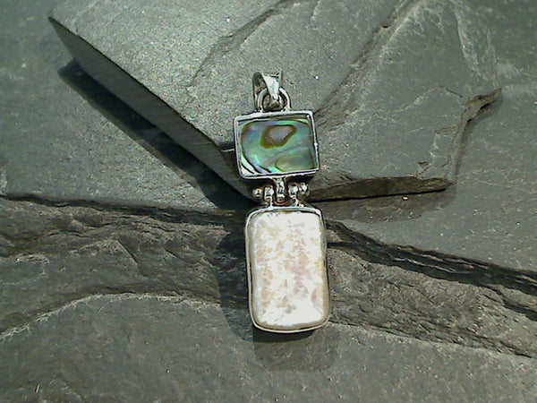Abalone, Pearl, Sterling Silver Pendant