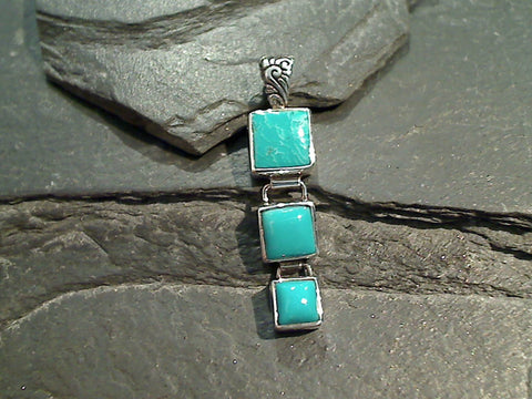 Turquoise, Sterling Silver Pendant