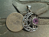 Amethyst, Sterling Silver Sun And Moon Pendant