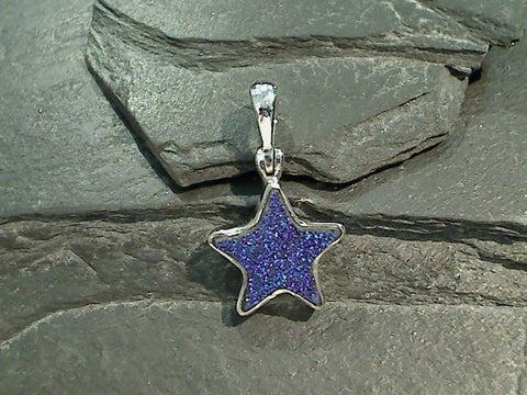 Druzy Quartz, Sterling Silver Star Pendant