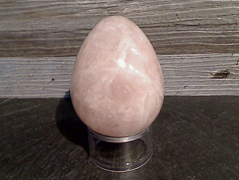 Rose Quartz Gemstone Egg 3"H x 2.25"W