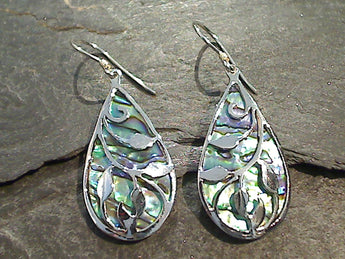 Abalone, Sterling Silver Earrings