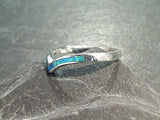 Size 6.75 Lab Created Opal, Sterling Silver Ring