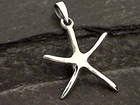 Sterling Silver Smooth Starfish Pendant
