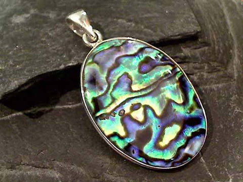 Abalone, .950 Fine Sterling Silver Pendant