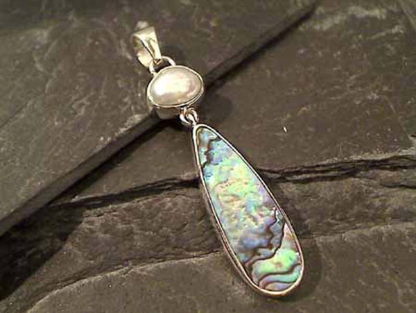 Abalone, Pearl, Sterling Silver Pendant
