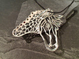 Chakra Stones Horse, Sterling Silver Pendant
