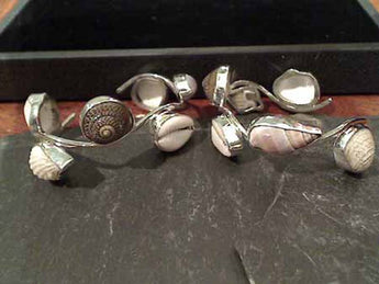 Sea Shells, Fine Sterling Cuff Bracelet