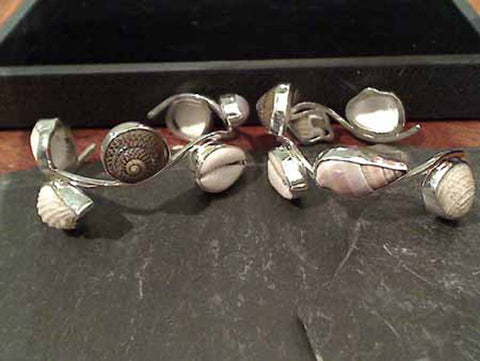 Sea Shells, Fine Sterling Cuff Bracelet