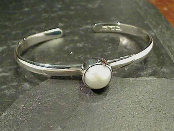 Pearl, Fine Sterling Cuff Bracelet