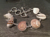 7"-8" Sea Shells, Fine Sterling Bracelet