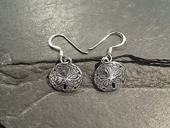 Sterling Silver Small Sand Dollar Earrings