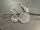 Sterling Silver Small Sand Dollar Earrings