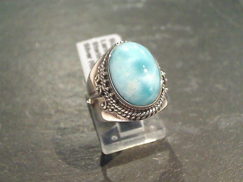 Size 5.5 Larimar, Sterling Silver Ring