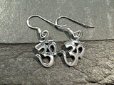 Sterling Silver Small Om Symbol Earrings
