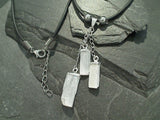 Selenite Crystals Necklace - Silver Plated