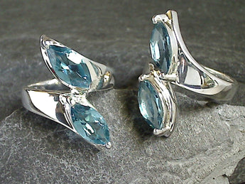 Size 6 Blue Topaz, Sterling Silver Ring