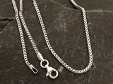 16" 1.5mm Oxidized Sterling Silver Franco Link Chain