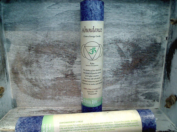 Third Eye Chakra Pillar Candle - Abundance