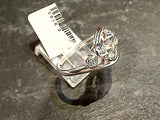 Size 9 Blue Topaz, Sterling Silver Ring