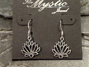 Sterling Silver Lotus Earrings