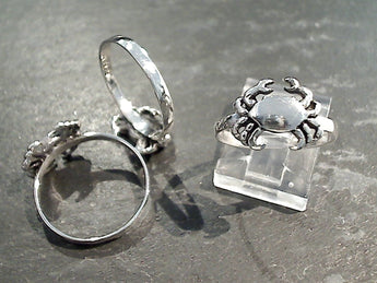 Size 7.5 Sterling Silver Crab Ring