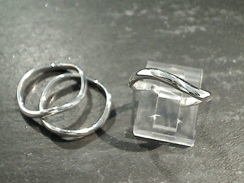 Size 7 Sterling Silver 2.5MM Wavy Ring Band