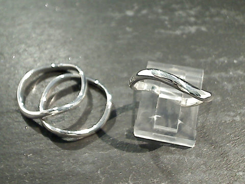Size 6 Sterling Silver 2.5MM Wavy Ring Band