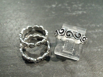 Size 6 Sterling Silver Swirls Ring Band