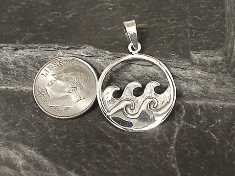 Sterling Silver Waves Pendant – The Mystic Jewel