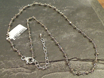 16" - 18" Pyrite, Sterling Silver Necklace