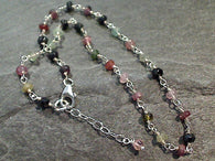 10 - 11" Tourmaline, Sterling Silver Anklet