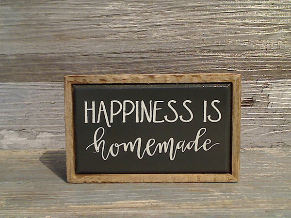 Happiness Is Homemade 2.5" x 4" Mini Box Sign