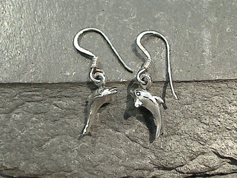 Sterling Silver Tiny Dolphin Earrings