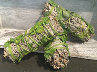 White Sage With Baby Eucalyptus 4" Smudge Stick