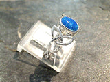 Size 6.5 Lab Created Opal, Sterling Silver Ring