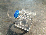Size 6.5 Lab Created Opal, Sterling Silver Ring