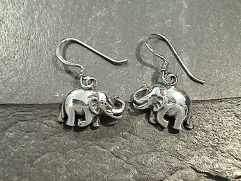 Sterling Silver Small Elephant Earrings