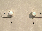 Lab Created Opal, Sterling Silver Small 4MM Stud Earrings