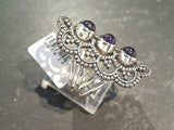 Size 6 Amethyst, Sterling Silver Ring