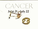 Gold Plated Sterling Cancer Zodiac Earrings