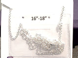 16" - 18" Sterling Silver Pisces Zodiac Necklace