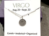 16" - 18" Sterling Silver Virgo Zodiac Necklace