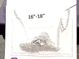16" - 18" Sterling Silver Aquarius Zodiac Necklace