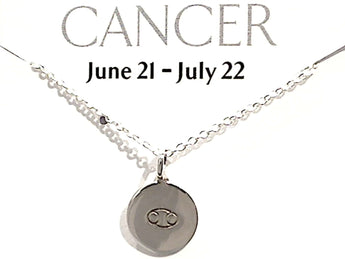 16" - 18" Sterling Silver Cancer Zodiac Necklace