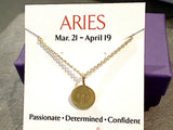 16" - 18" Gold Plated Sterling Aries Zodiac Necklace