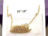 16" - 18" Gold Plated Sterling Aquarius Zodiac Necklace