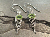 Peridot, Sterling Silver Earrings