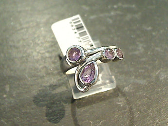 Size 6.75 Amethyst, Sterling Silver Ring