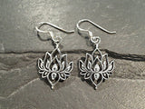 Sterling Silver Lotus Earrings